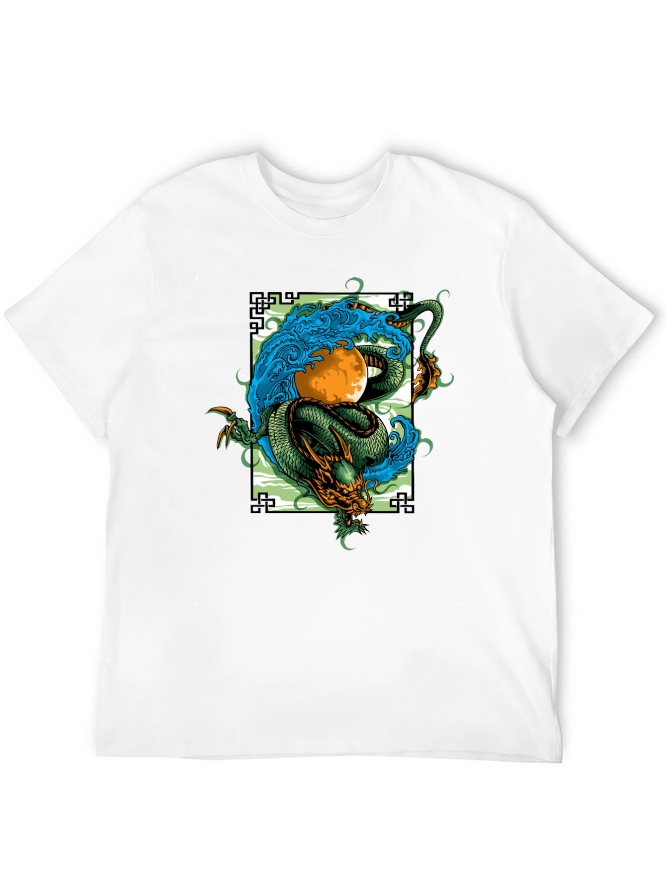 Dragon and Moon Graphic Tee - Stylish Unisex Fit