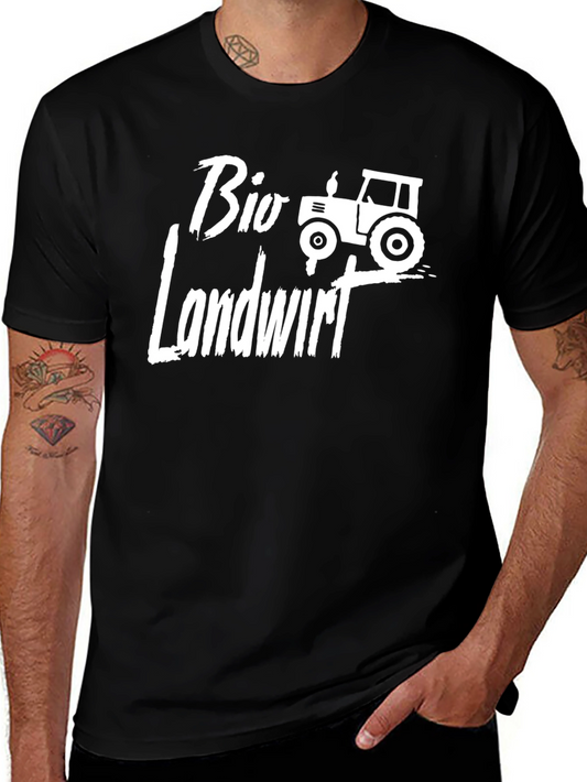 Bio Landwirt Tractor Black T-Shirt - Organic Farmer