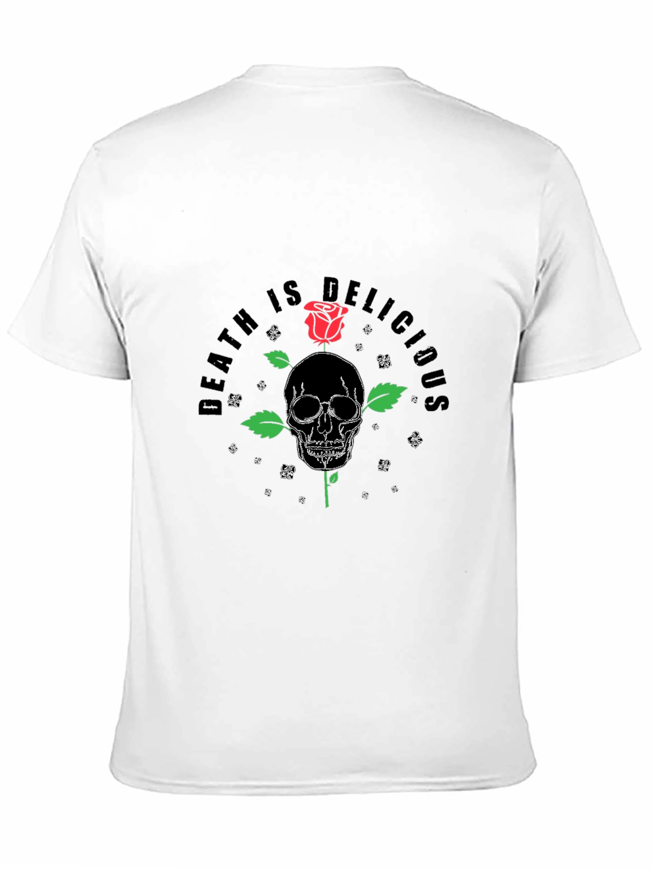 Death is Delicious Skull Rose T-Shirt