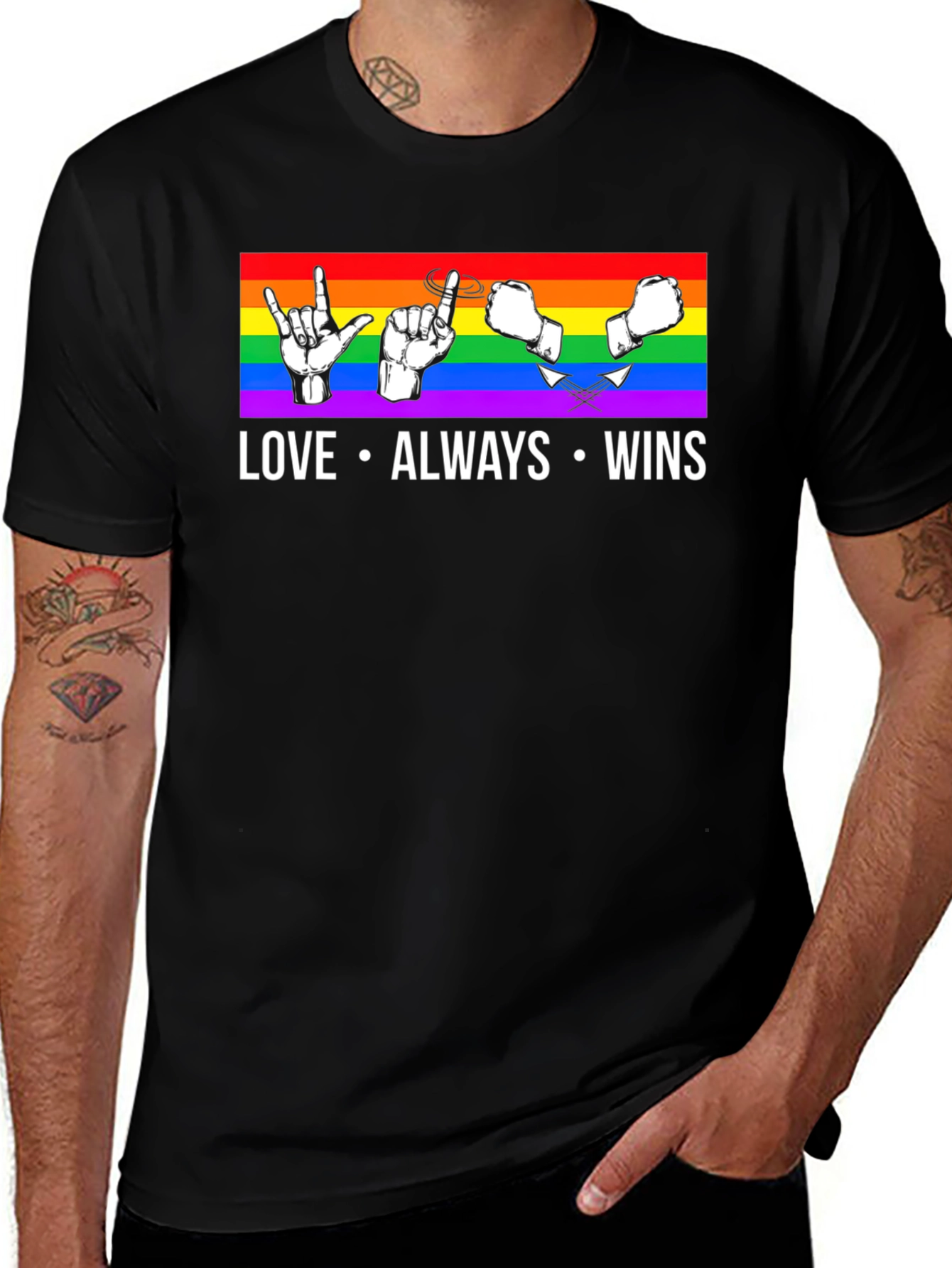Love Always Wins LGBTQ+ Pride T-Shirt