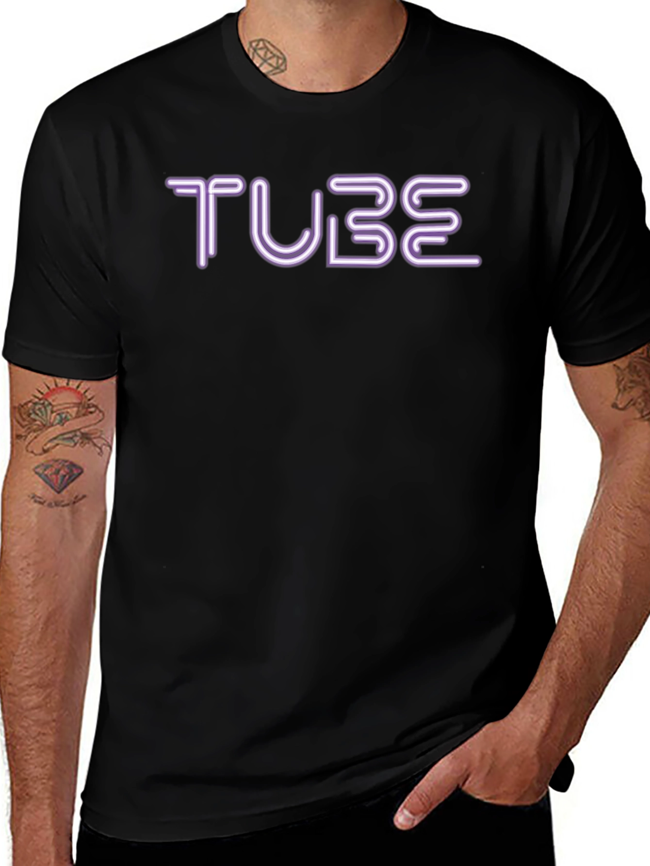 Tube Graphic Tee - Trendy Retro Style