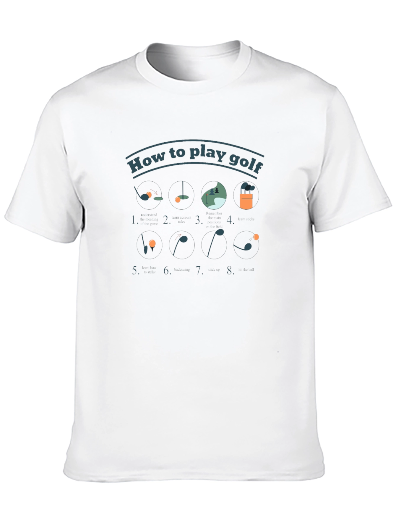 Golf How to Play Black T-Shirt