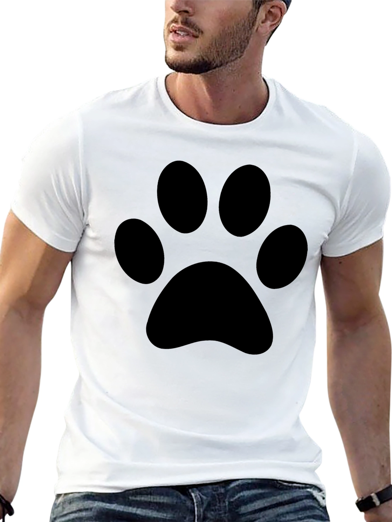 Black Paw Print T-Shirt