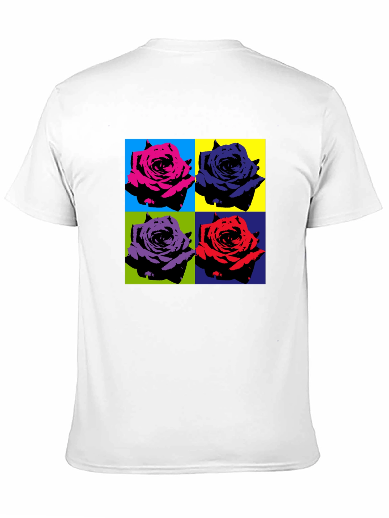 Pop Art Rose T-Shirt - Bold Floral Design
