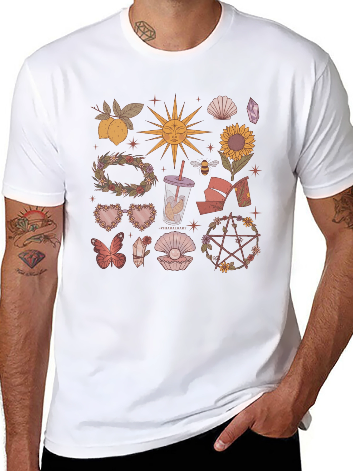 Mystical Symbols Black T-Shirt