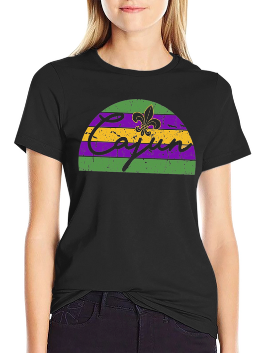 Cajun T-Shirt Mardi Gras Fleur De Lis