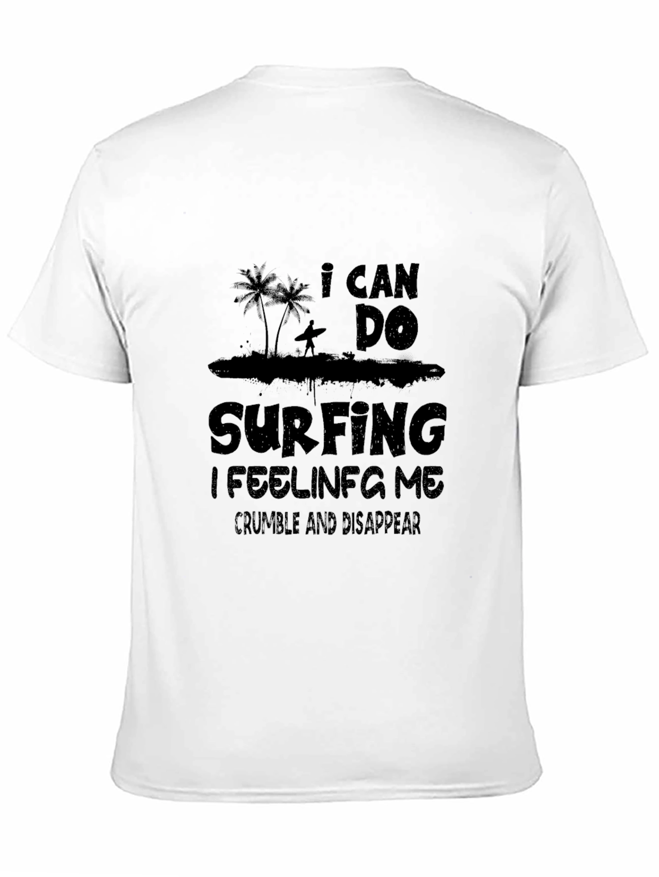 I Can Do Surfing Black Graphic Tee