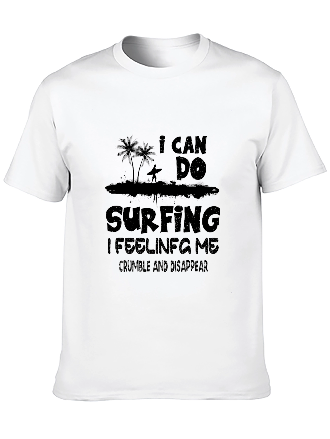 I Can Do Surfing Black Graphic Tee
