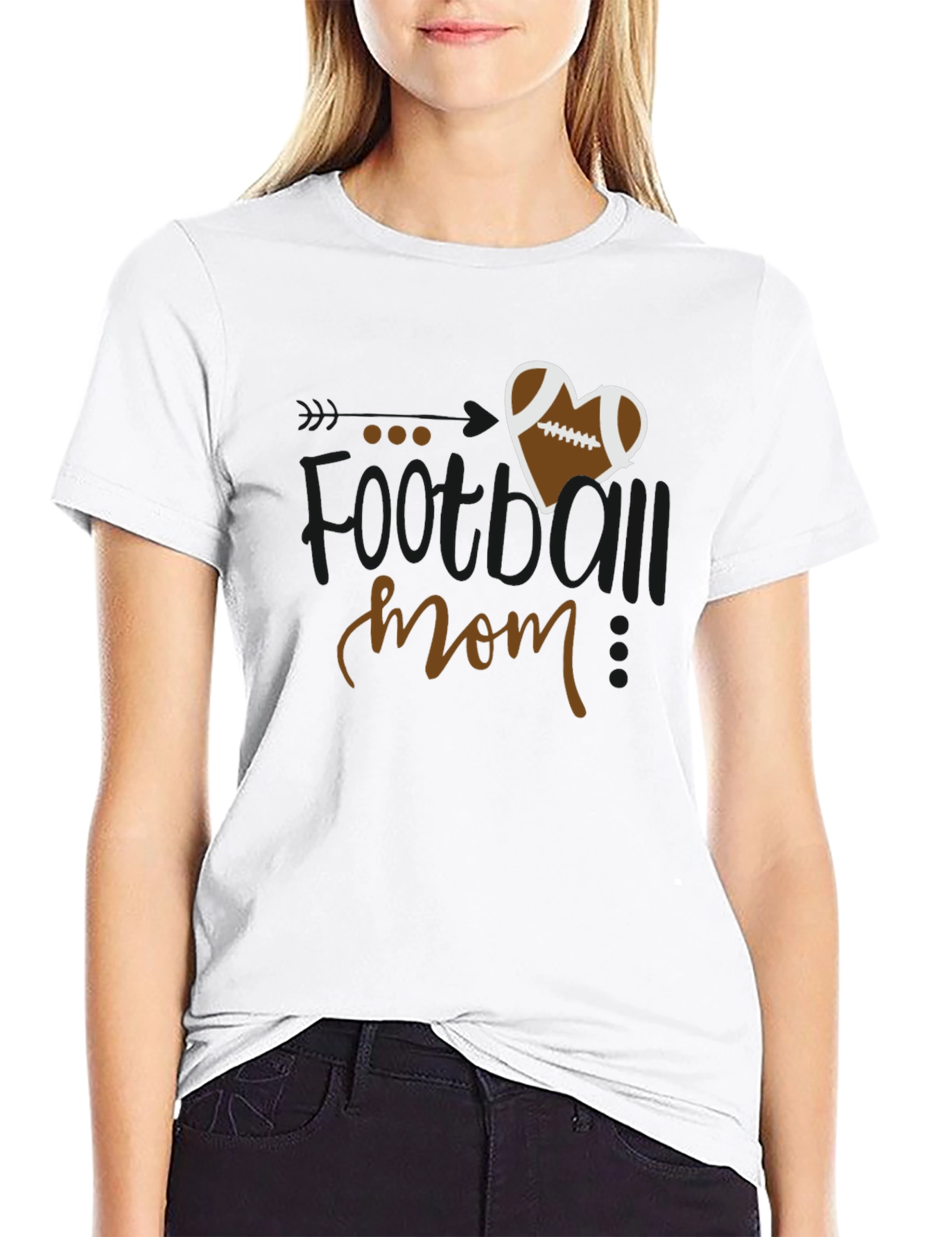 Football Mom Graphic T-Shirt - Stylish Sports Apparel