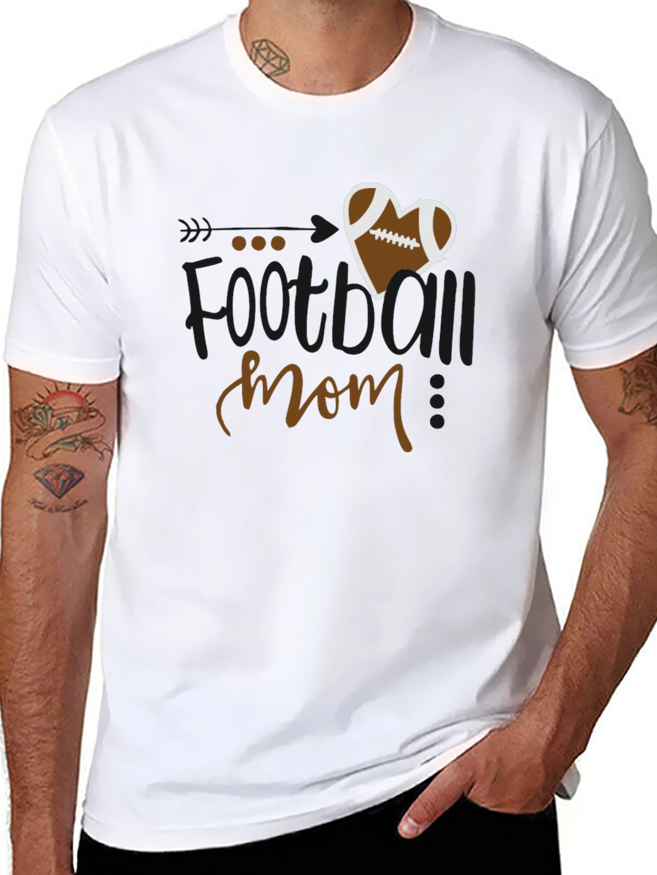 Football Mom Graphic T-Shirt - Stylish Sports Apparel