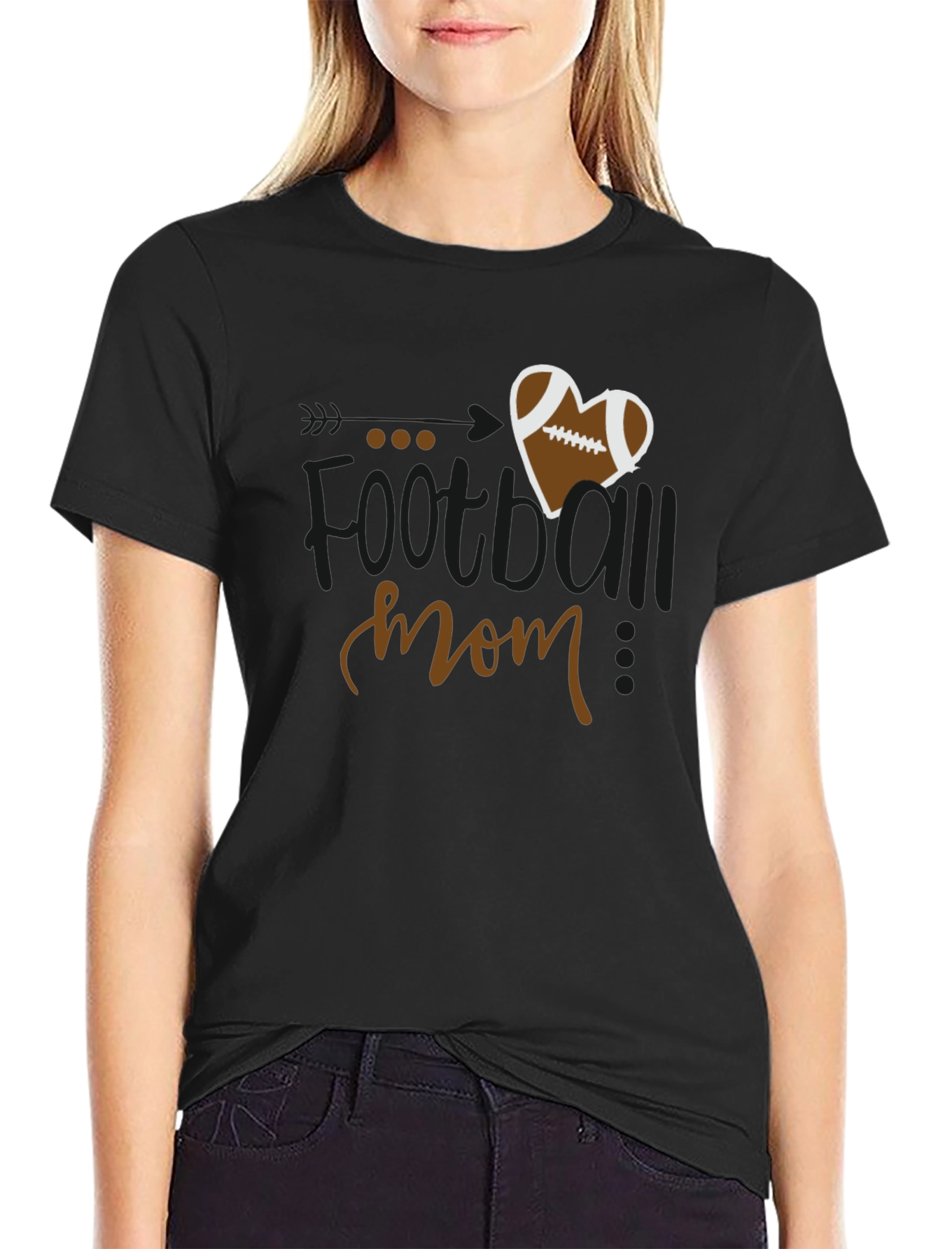 Football Mom Graphic T-Shirt - Stylish Sports Apparel