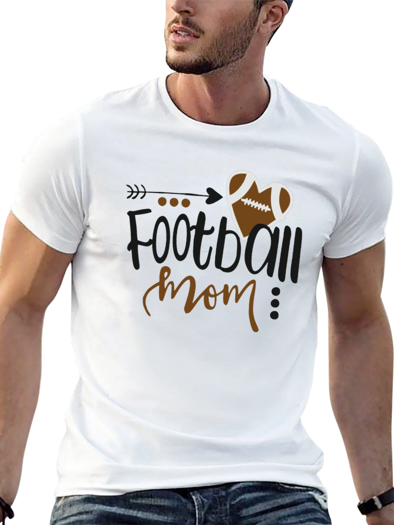 Football Mom Graphic T-Shirt - Stylish Sports Apparel