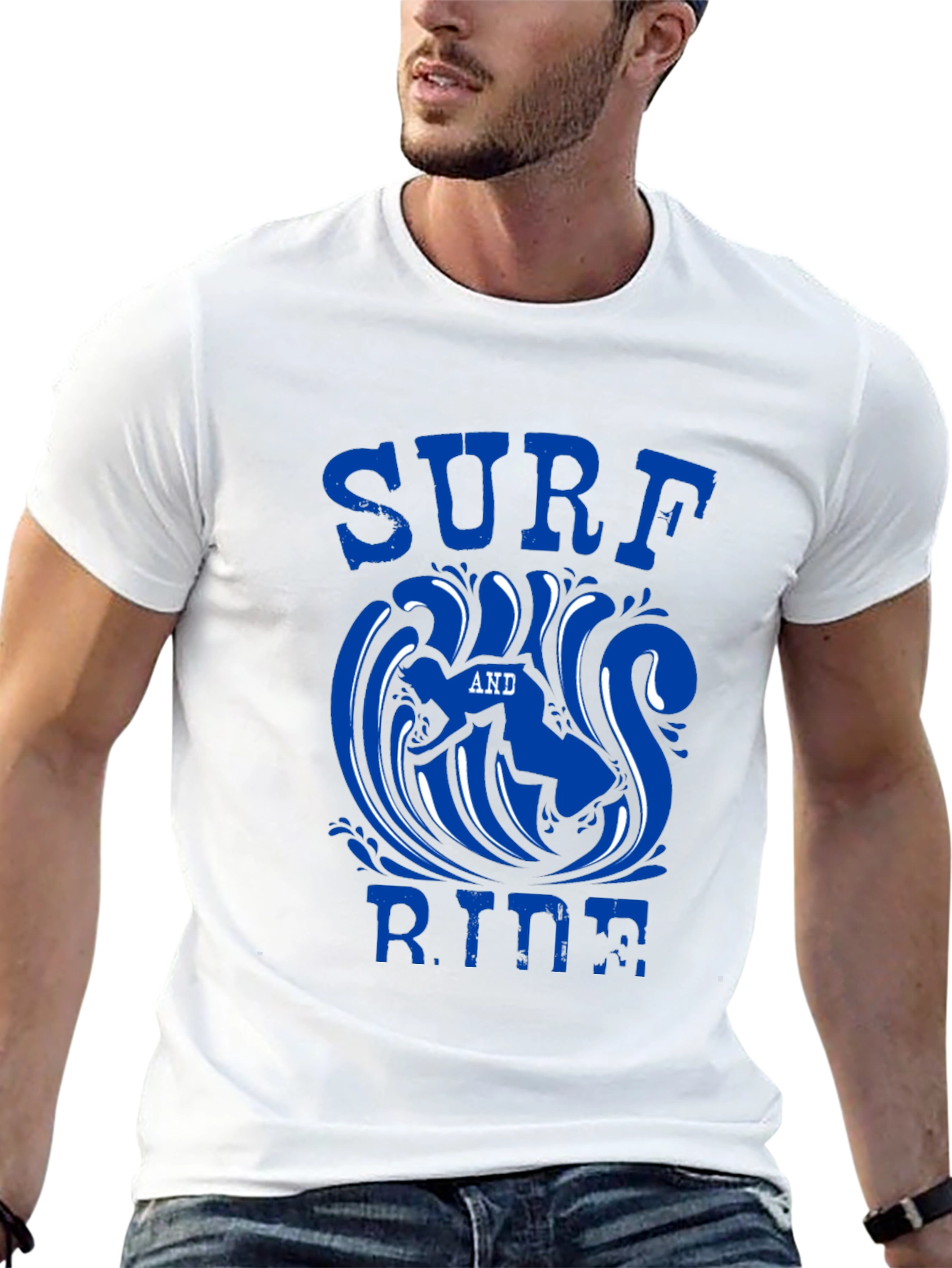 Surf and Ride Black T-Shirt