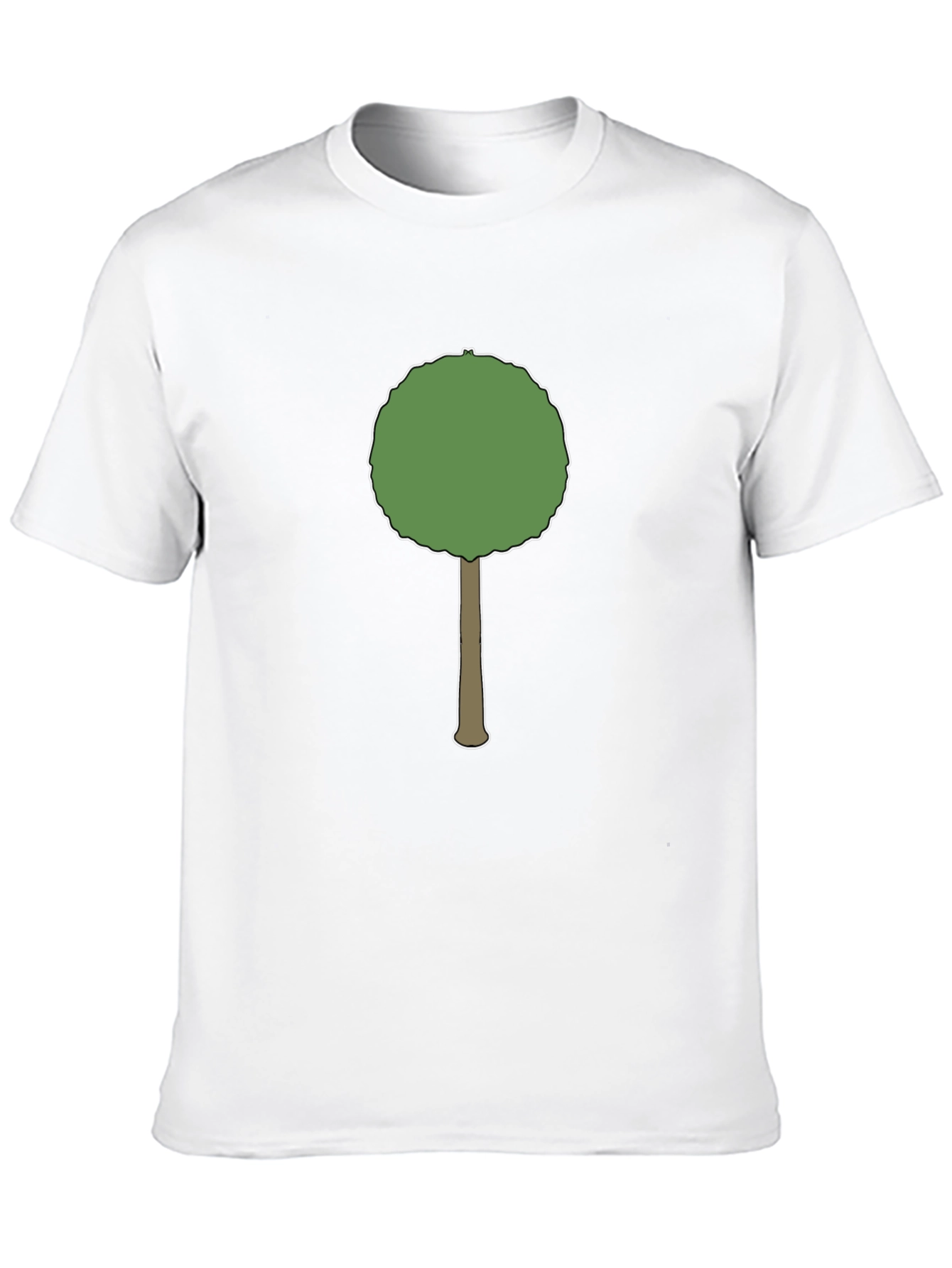 Cartoon Tree Graphic Black T-Shirt
