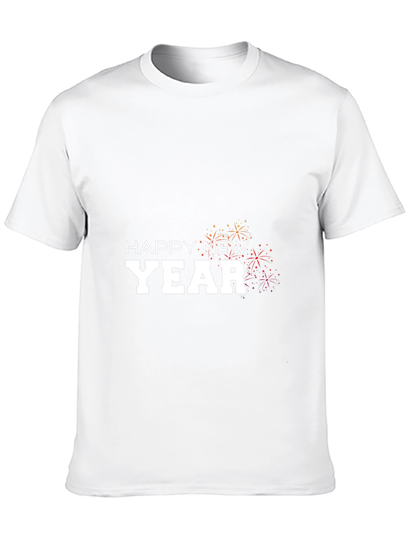 Happy New Year Festive Graphic Tee - Black