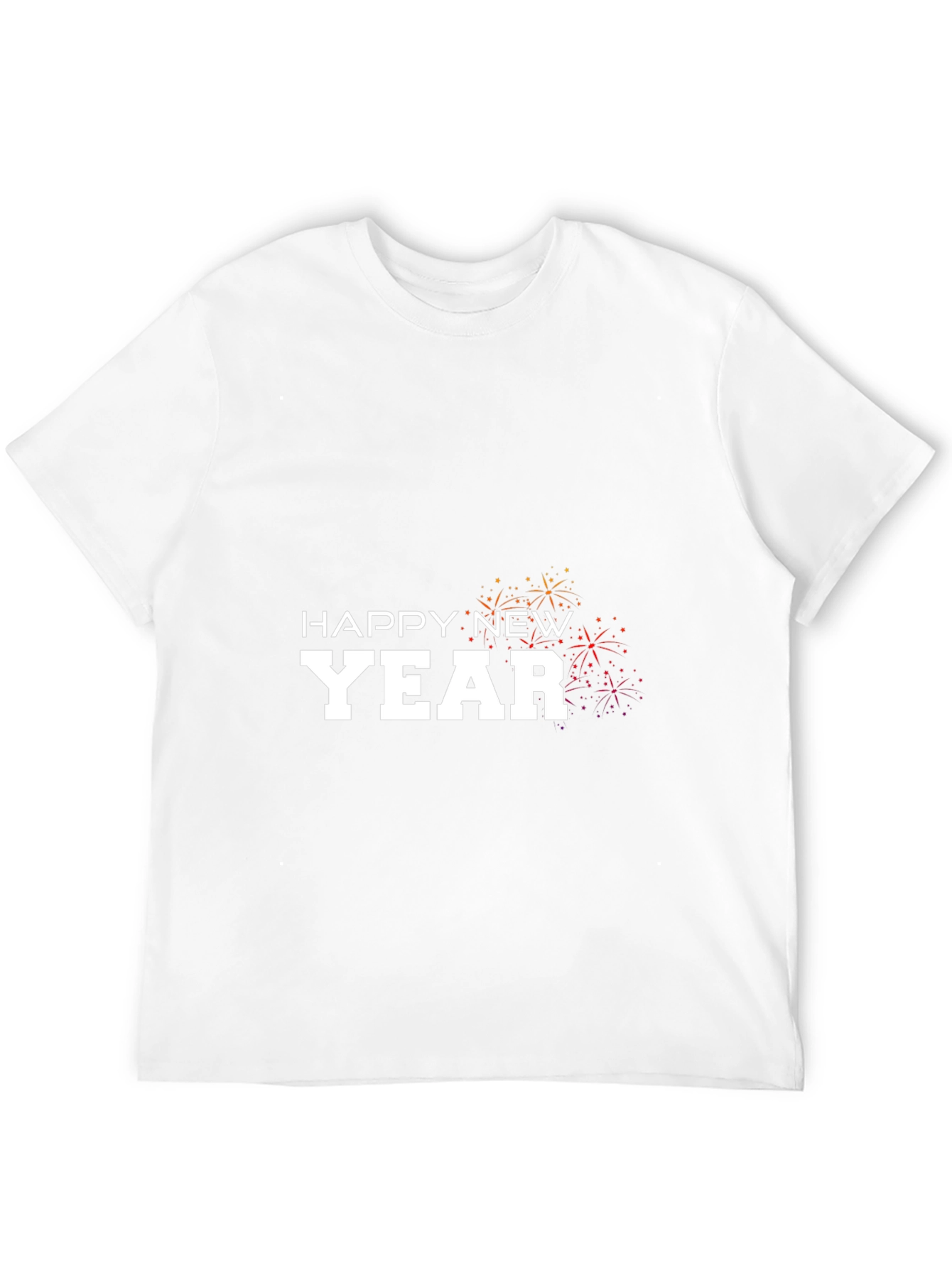 Happy New Year Festive Graphic Tee - Black