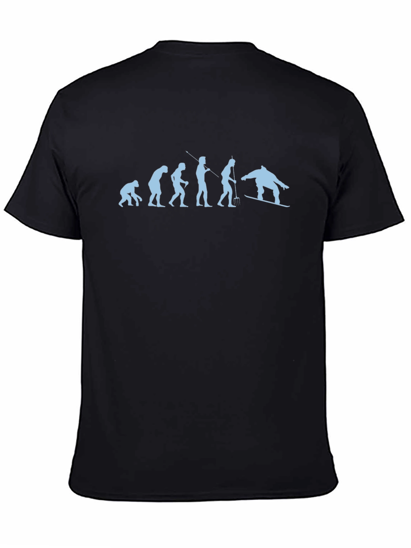 Evolution of Snowboarding Black T-Shirt