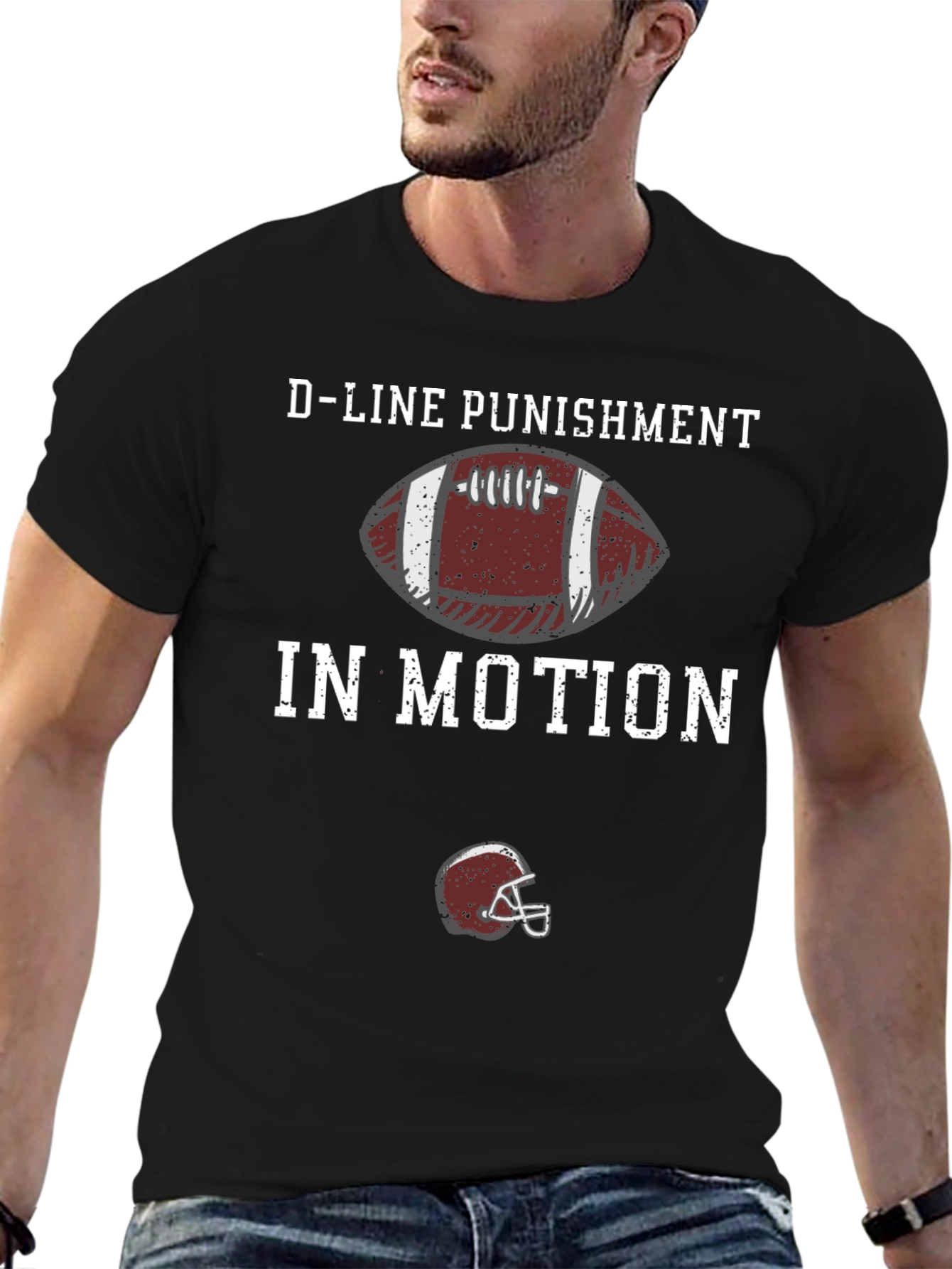 D-Line Punishment In Motion Football T-Shirt