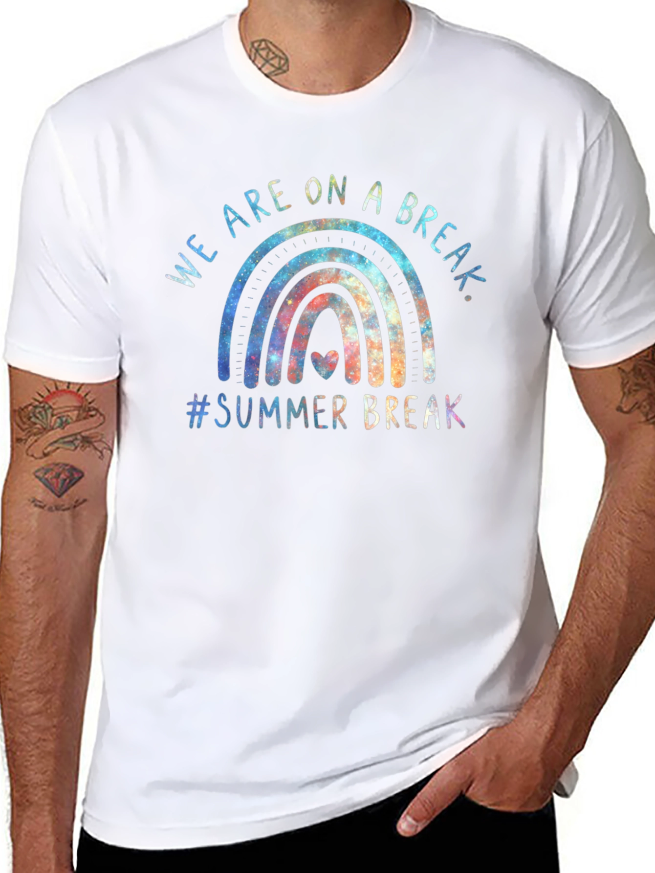 Summer Break Rainbow Graphic Tee