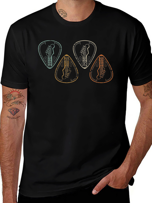 Guitar Pick Graphic T-Shirt - Music Lover Tee