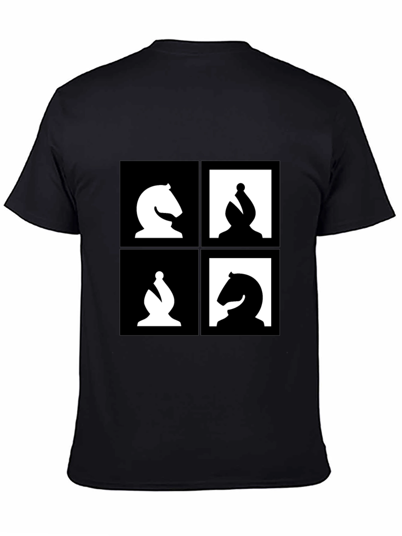 Chess Piece Graphic Tee - Black