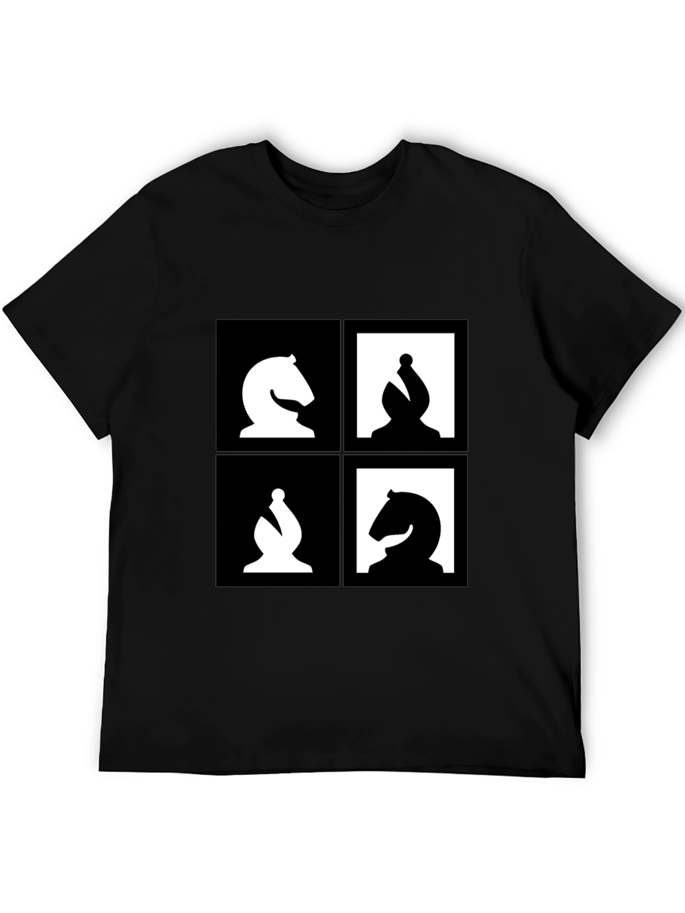Chess Piece Graphic Tee - Black