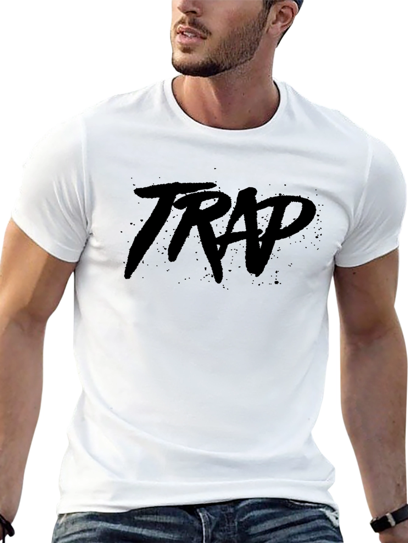 TRAP Graphic Print Black T-Shirt
