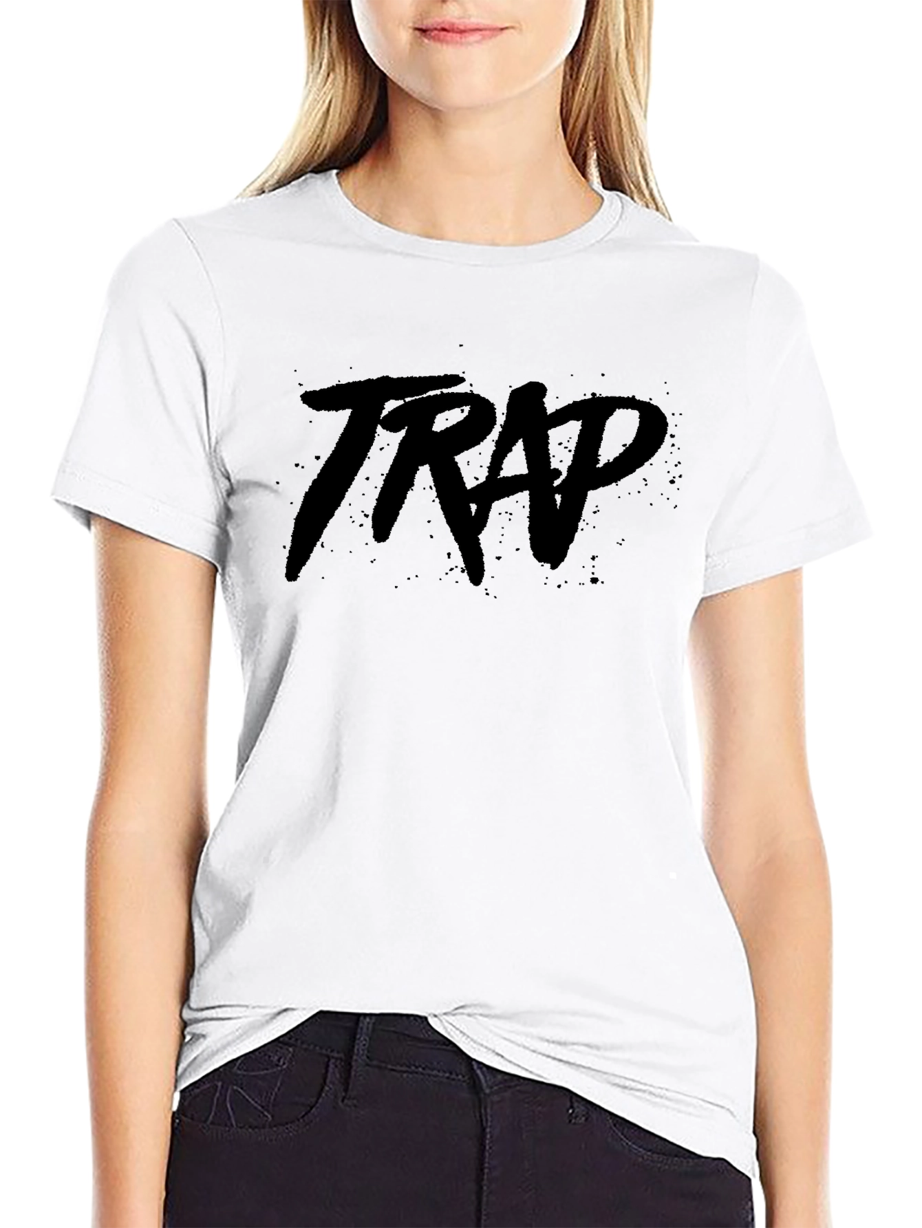 TRAP Graphic Print Black T-Shirt