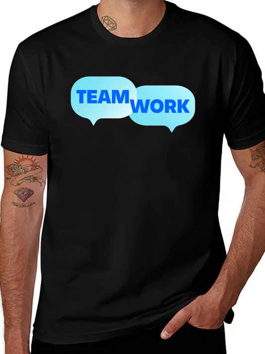 Teamwork Bubble T-Shirt - Soft Cotton Crew Neck Tee