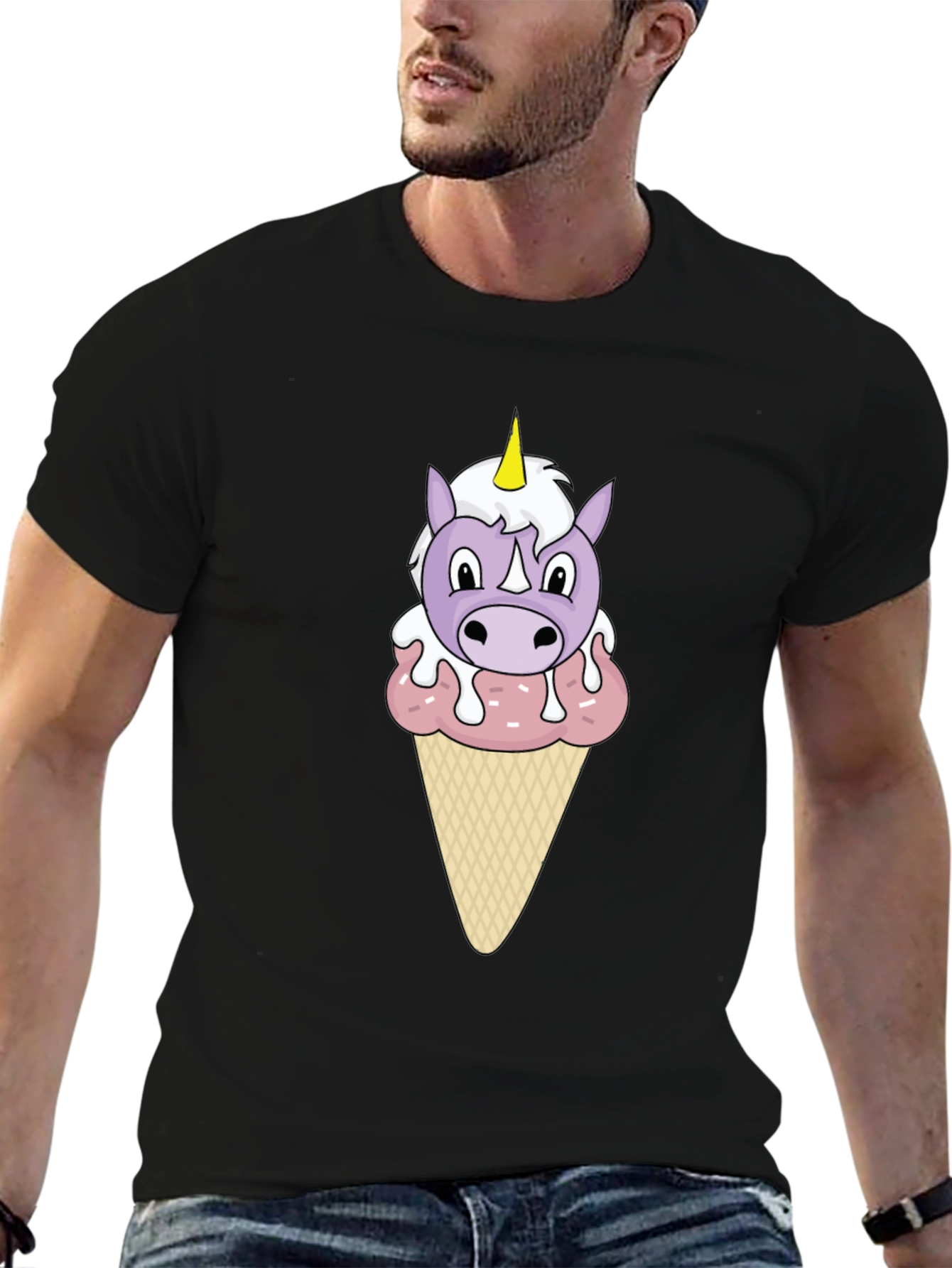 Unicorn Ice Cream Graphic T-Shirt