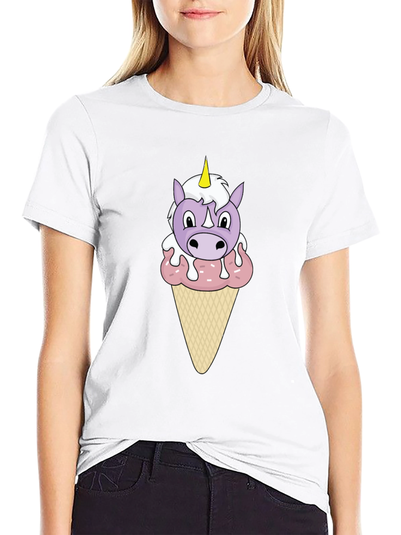 Unicorn Ice Cream Graphic T-Shirt
