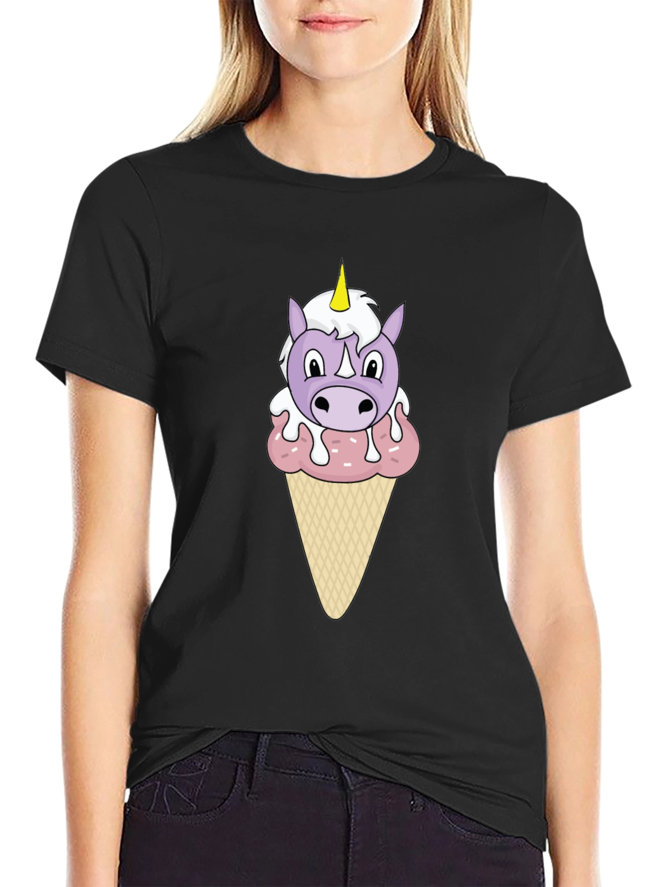 Unicorn Ice Cream Graphic T-Shirt