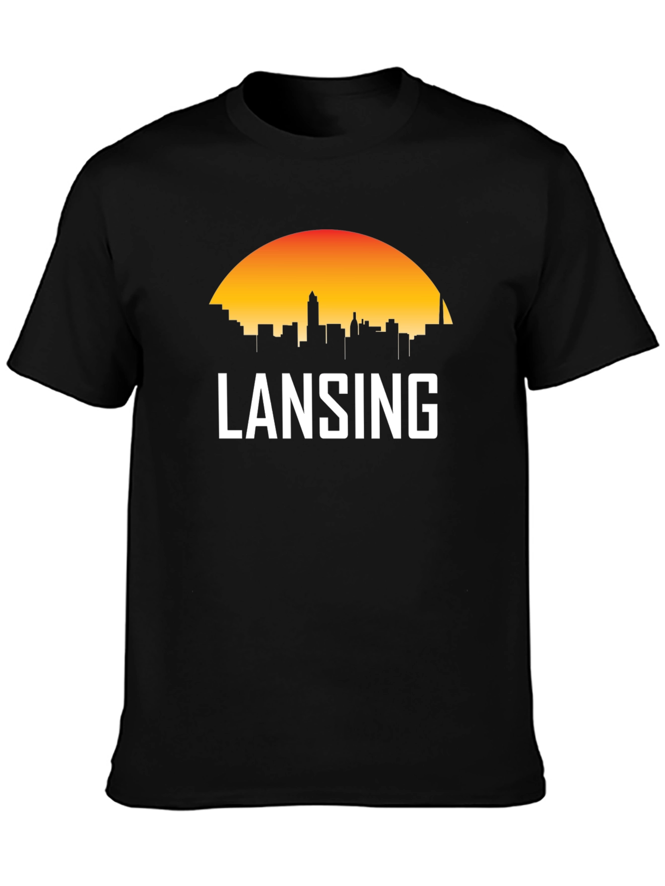 Lansing Skyline Graphic Tee - Michigan City Pride