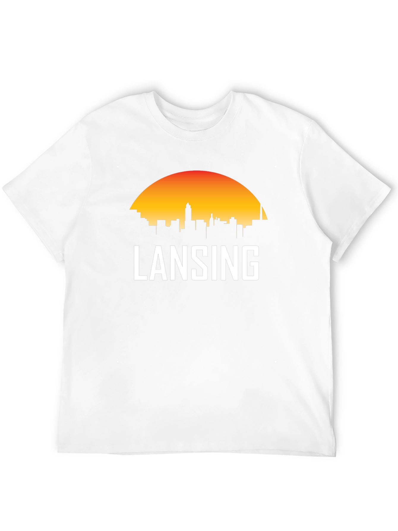 Lansing Skyline Graphic Tee - Michigan City Pride