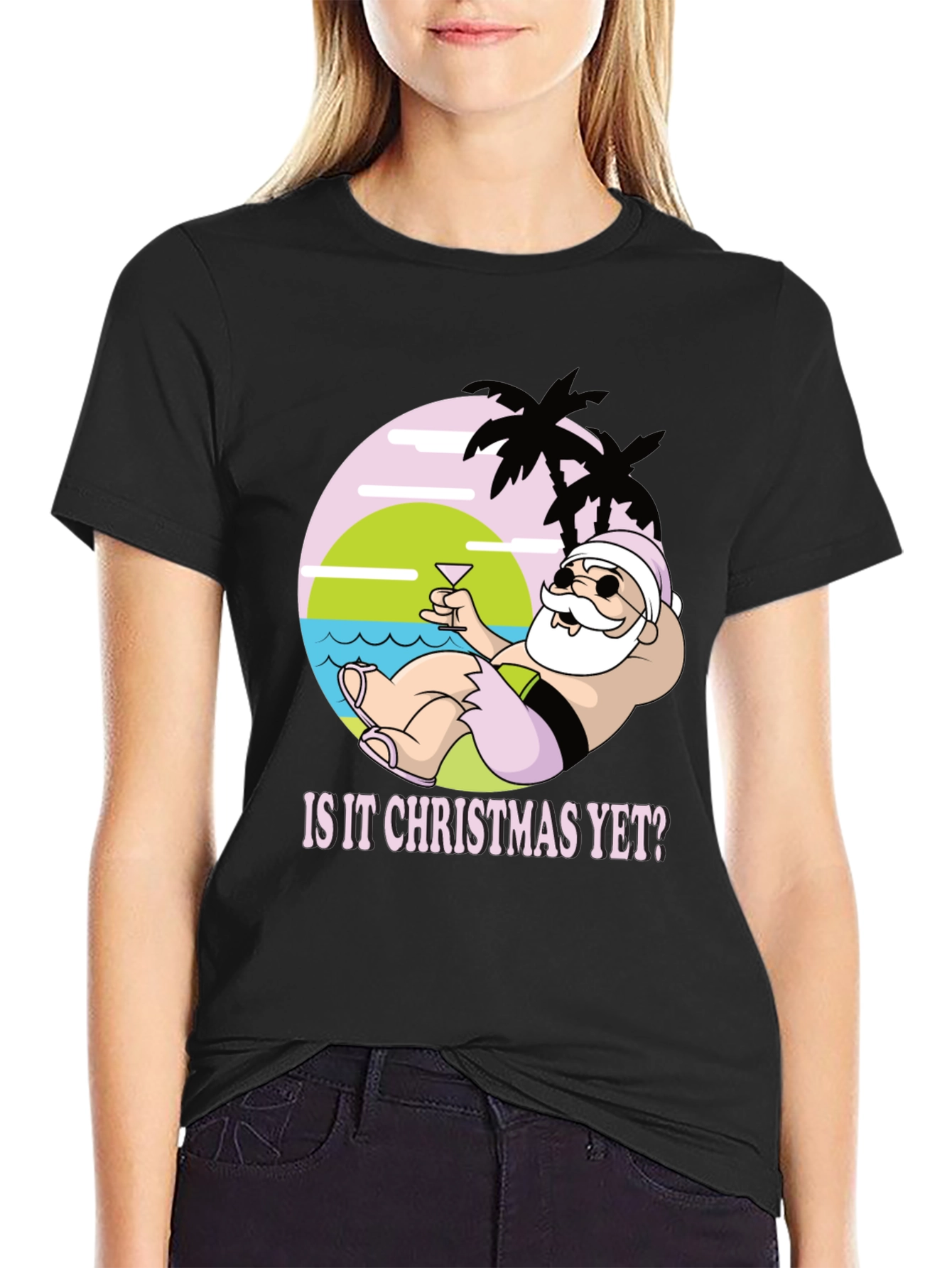 Tropical Santa Christmas T-Shirt