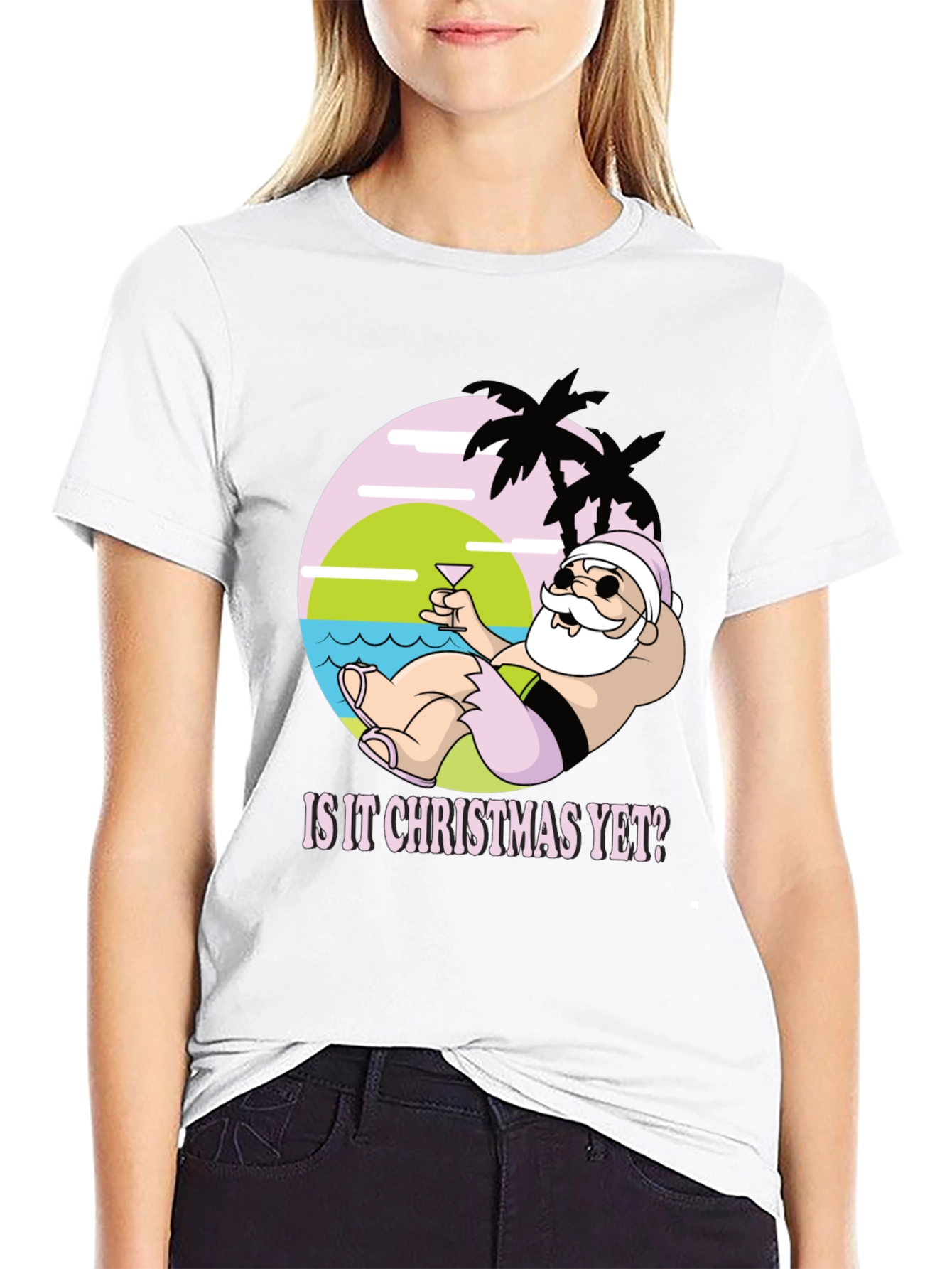 Tropical Santa Christmas T-Shirt