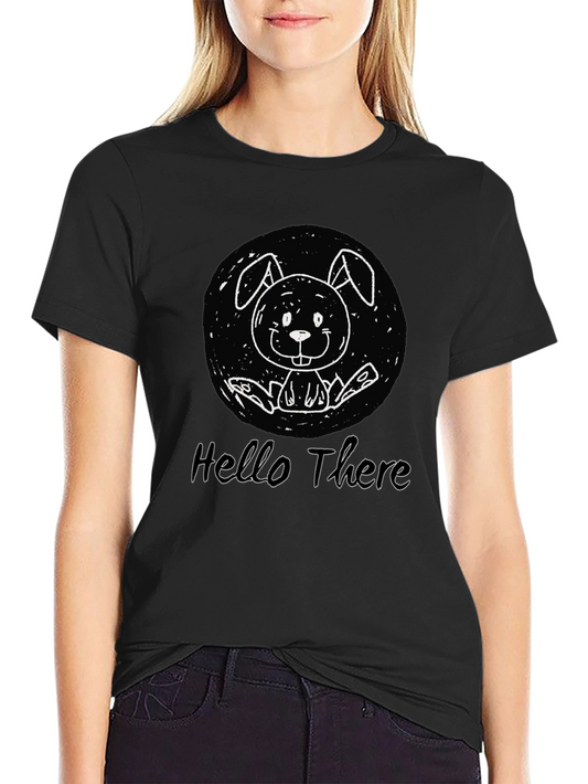 Hello There Bunny Graphic T-Shirt - Unisex Cotton Tee