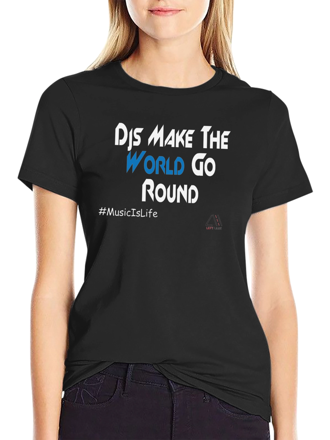 DJs Make The World Go Round Black T-Shirt