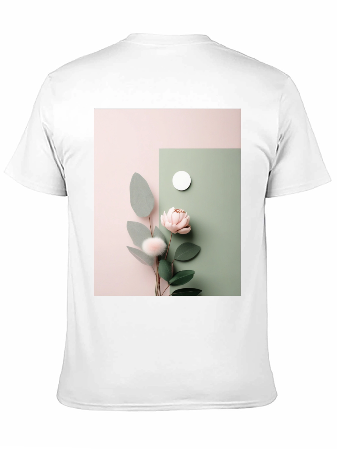 Floral Art Black T-Shirt - Modern Aesthetic