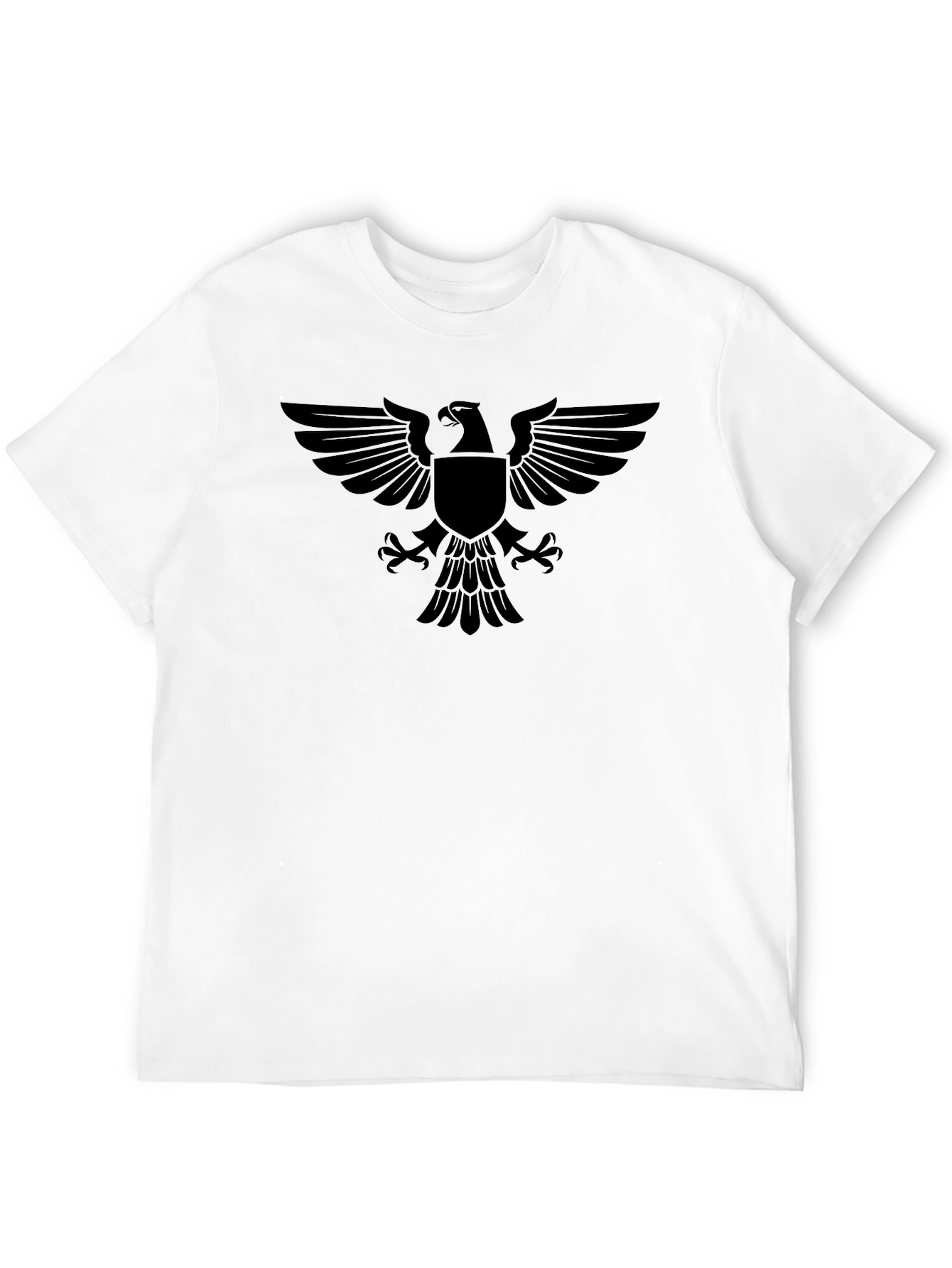 Emblem Tee: Black Eagle Crest Graphic T-Shirt
