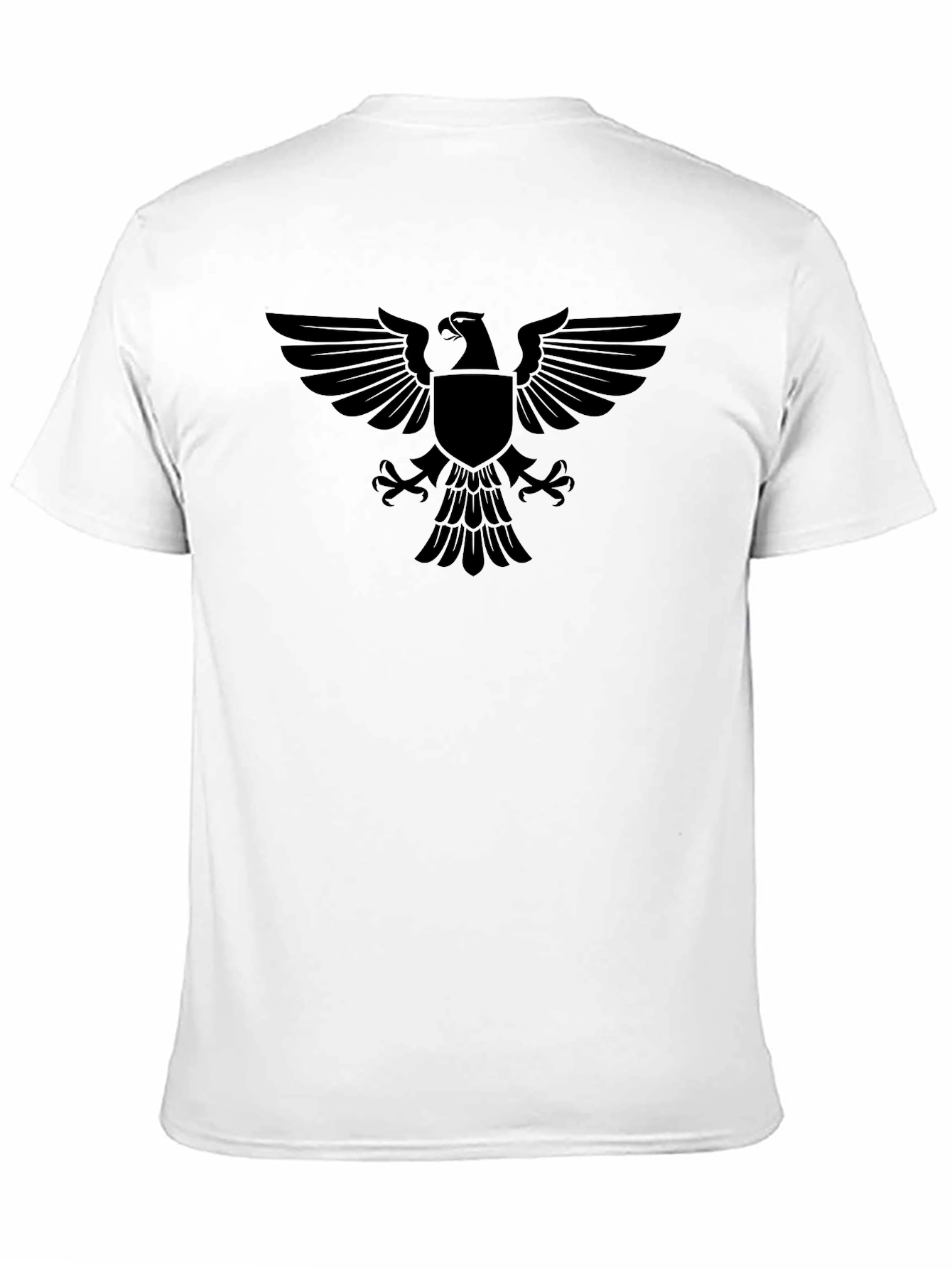 Emblem Tee: Black Eagle Crest Graphic T-Shirt