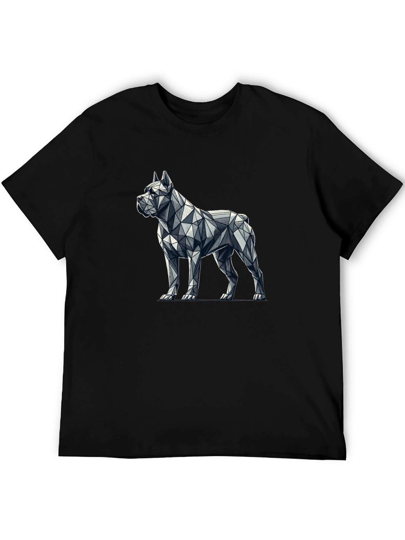 Geometric Dog Graphic Tee - Modern Menswear