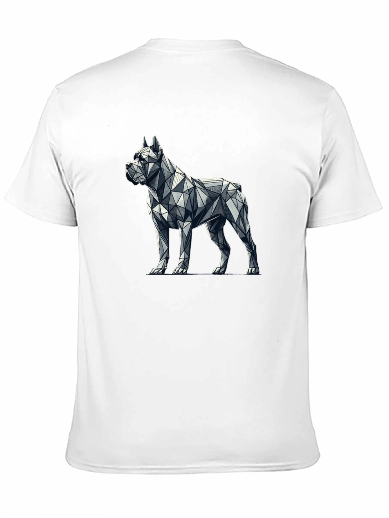 Geometric Dog Graphic Tee - Modern Menswear