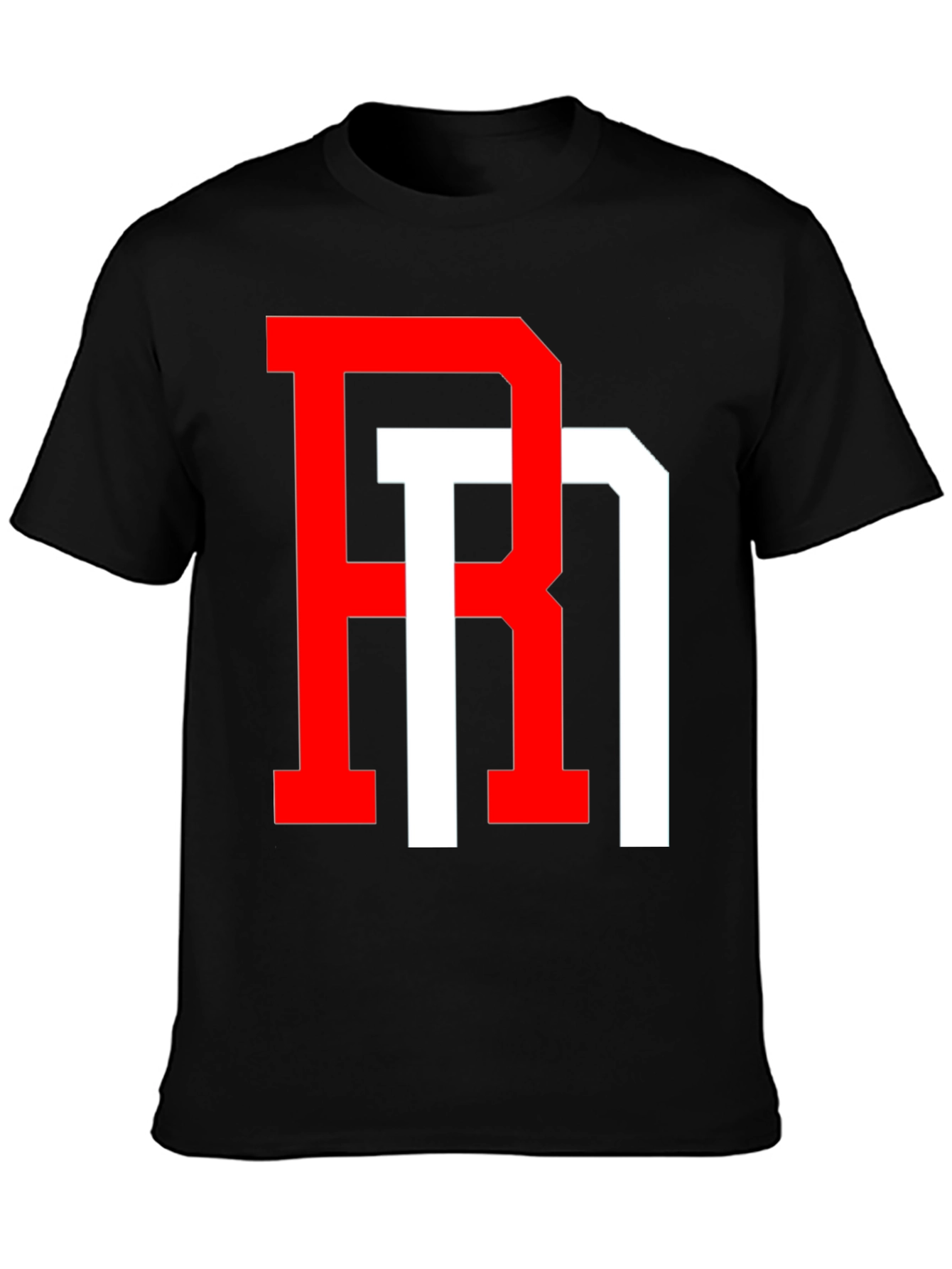 Bold Initial Graphic T-Shirt - Red and White Design