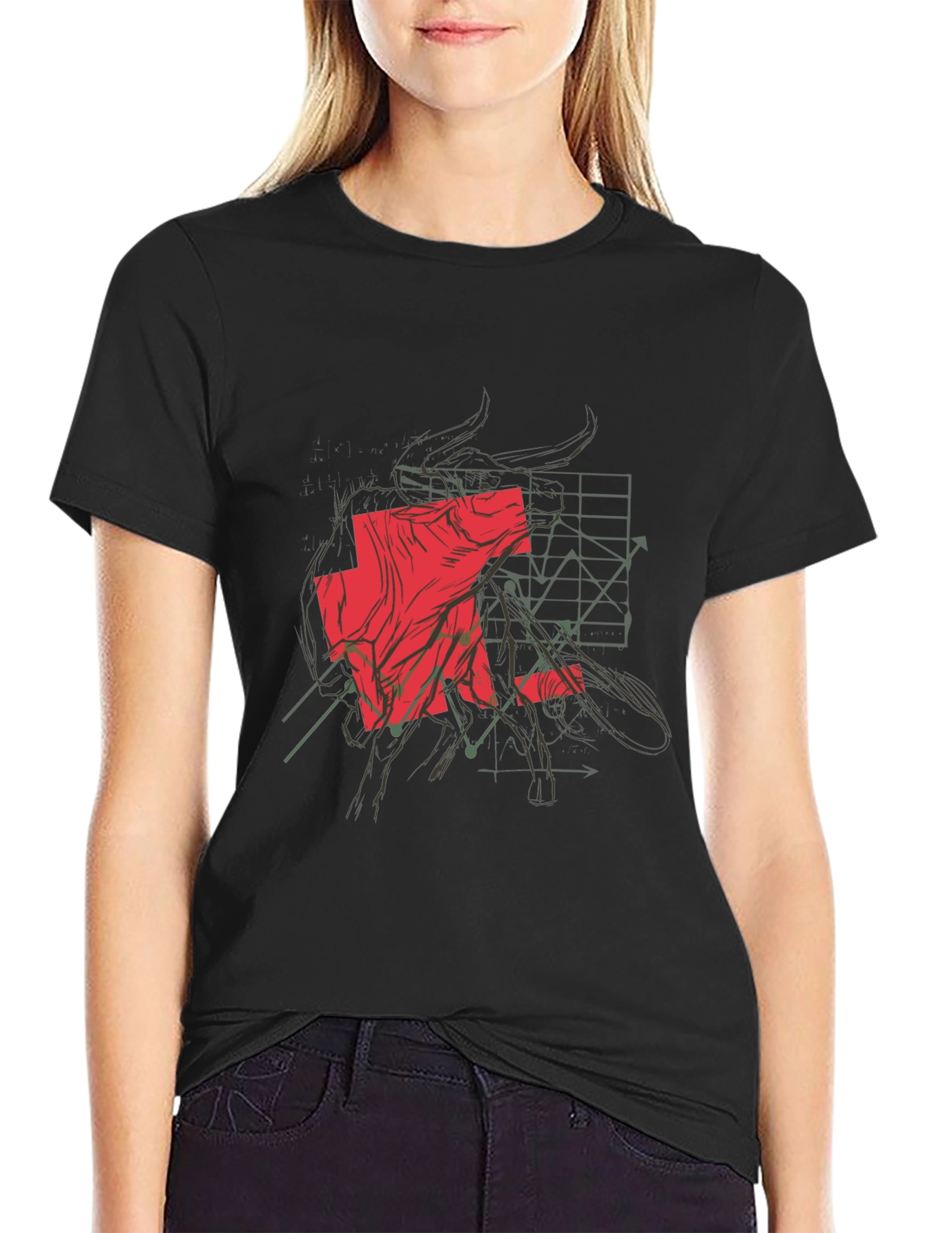 Bold Bull Market Graphic Tee - Black