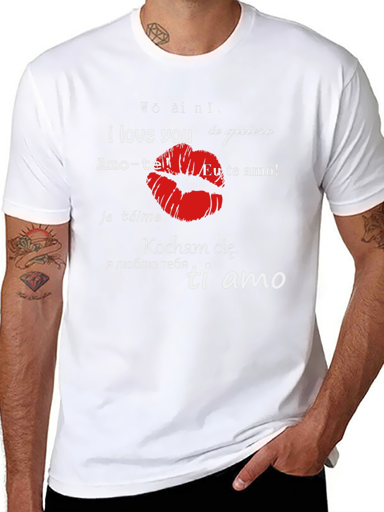 I Love You in Different Languages Graphic T-Shirt