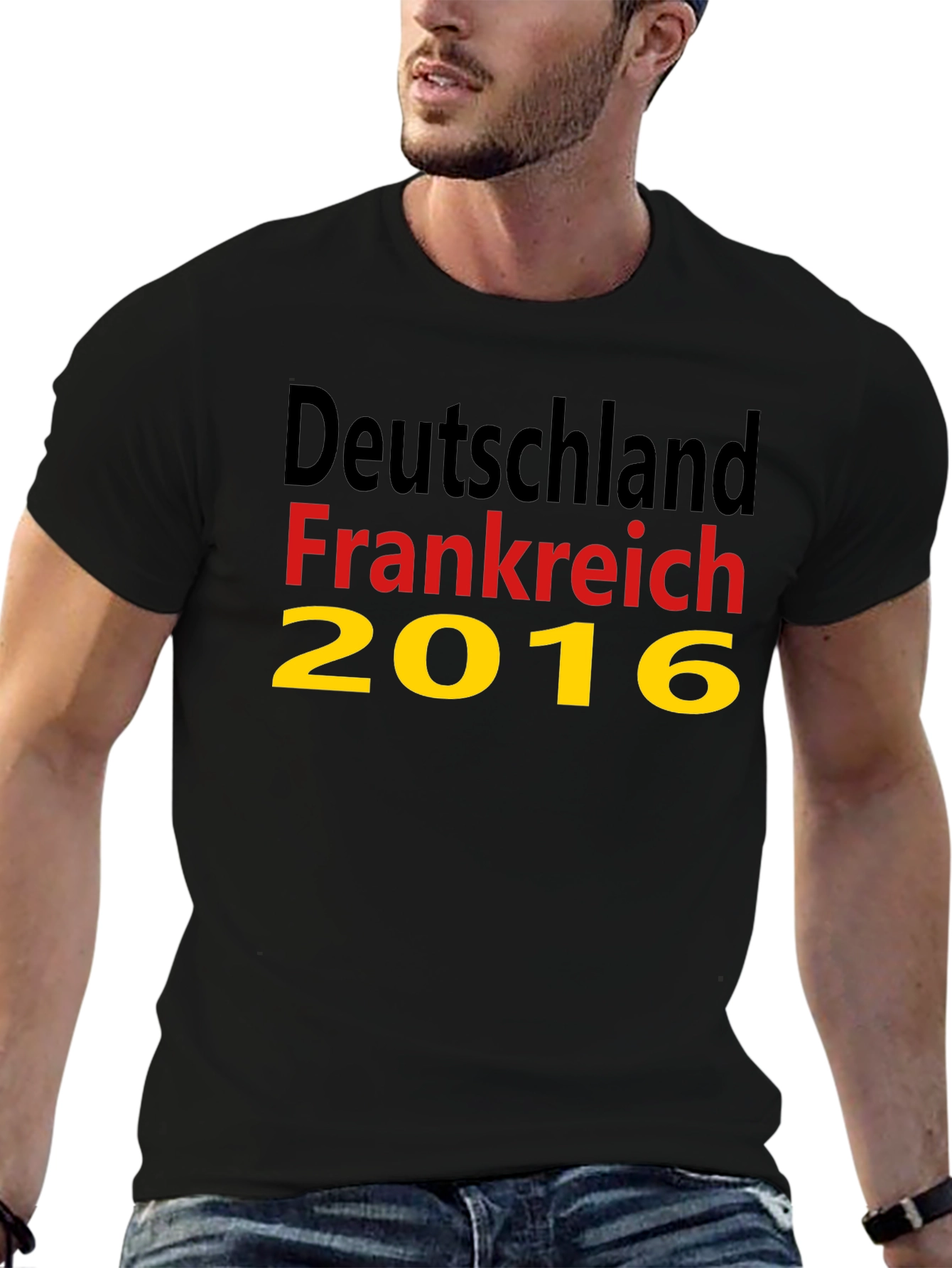 Deutschland Frankreich 2016 Black T-Shirt