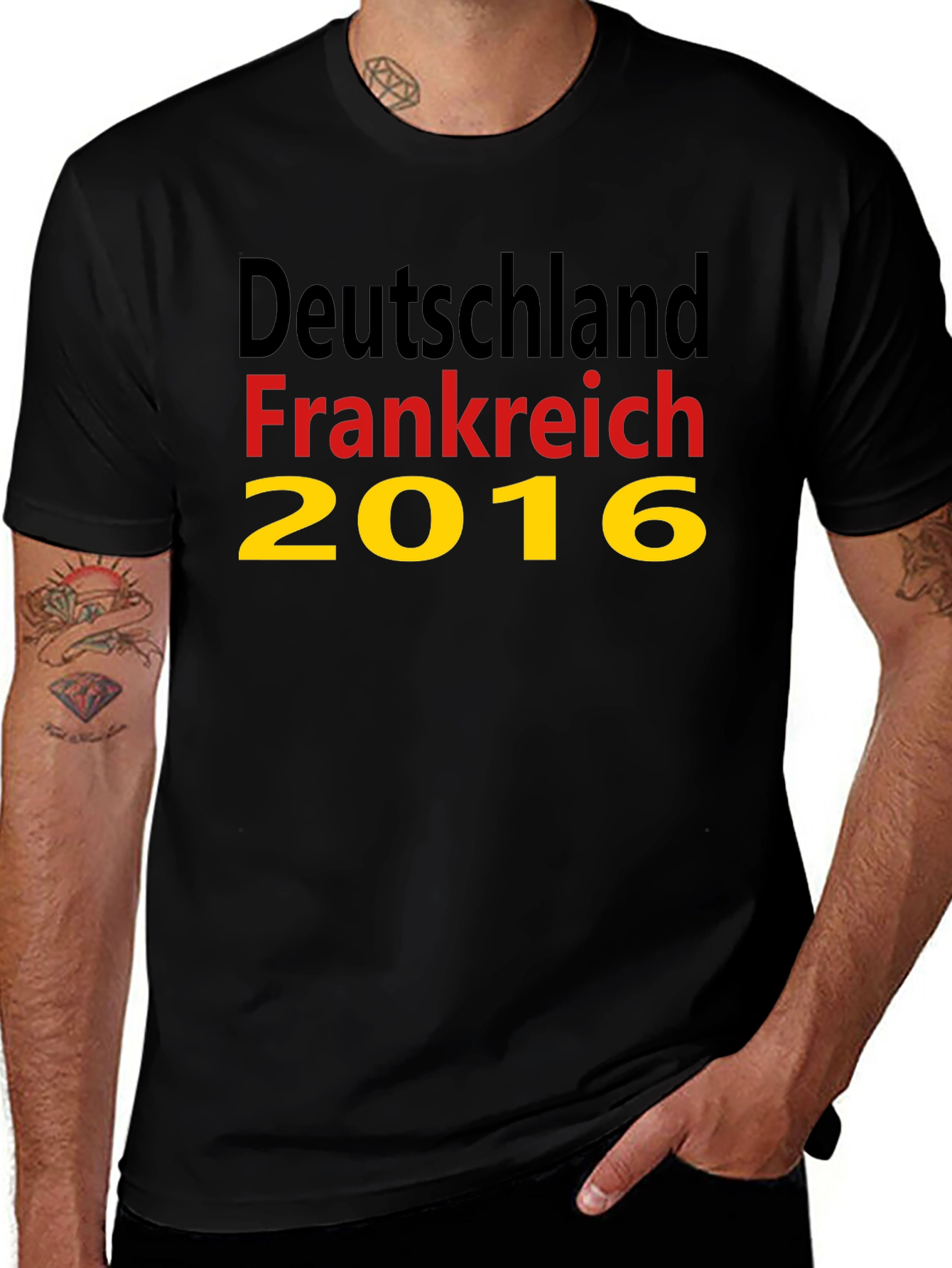 Deutschland Frankreich 2016 Black T-Shirt