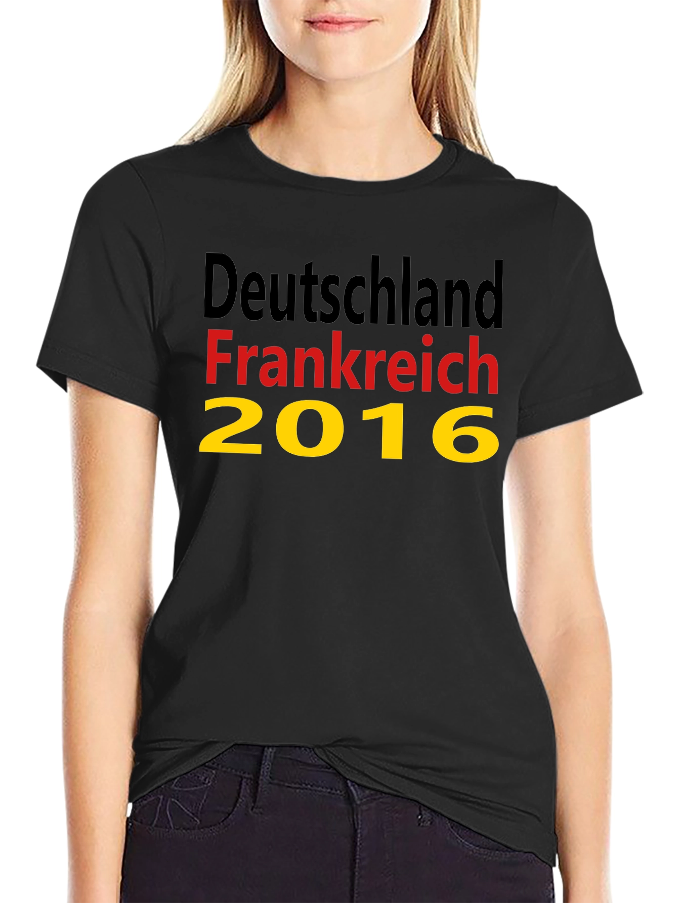 Deutschland Frankreich 2016 Black T-Shirt