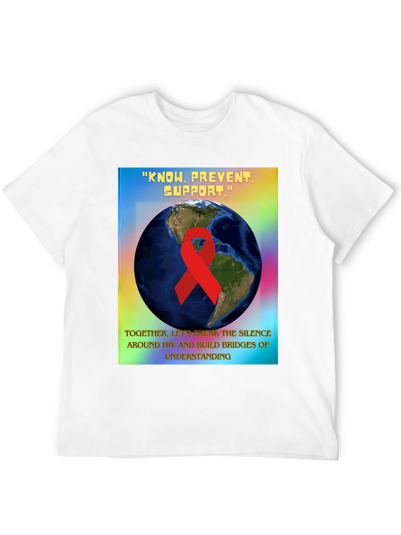 HIV Awareness Graphic Tee - Know Prevent Support